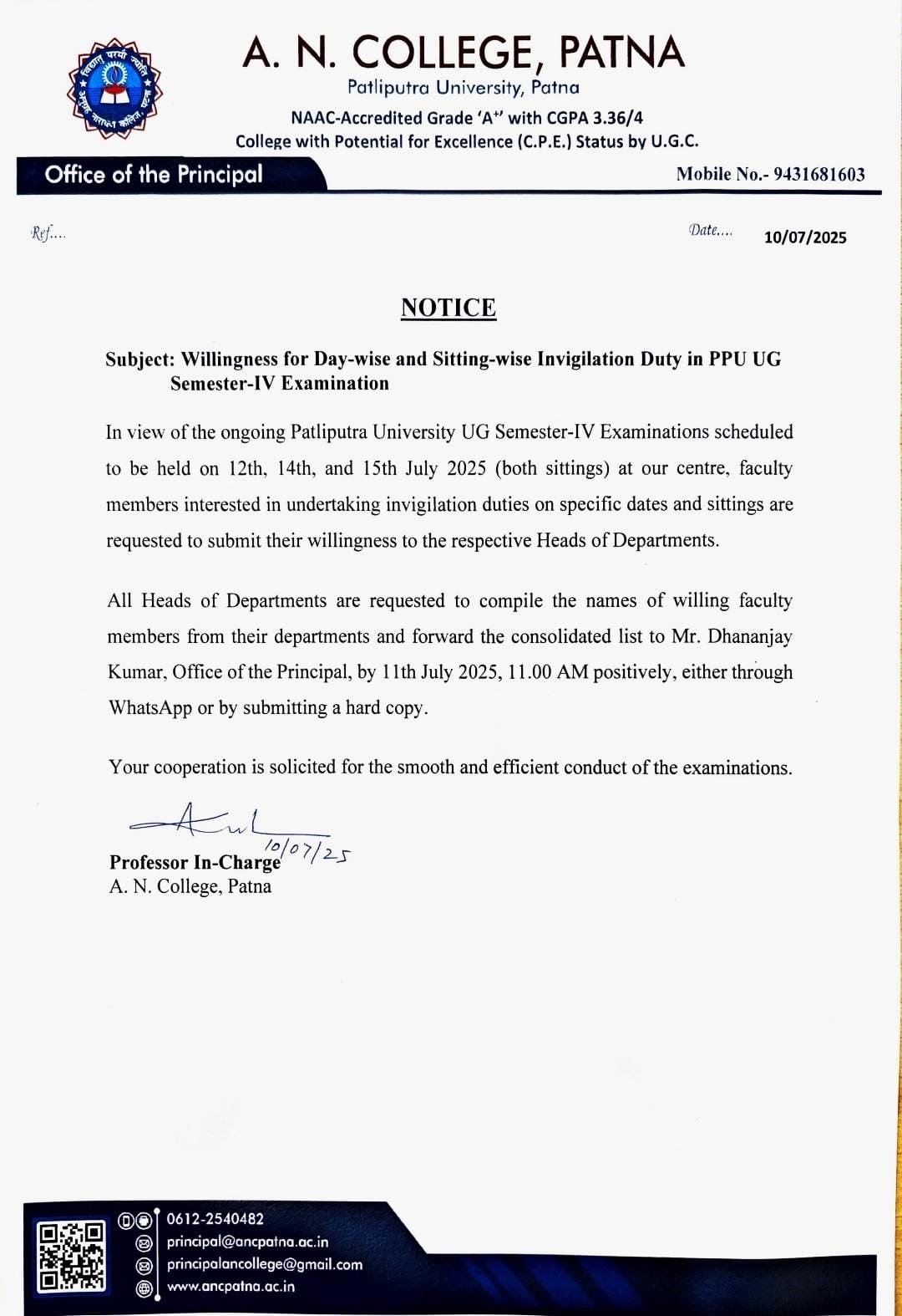 Notice